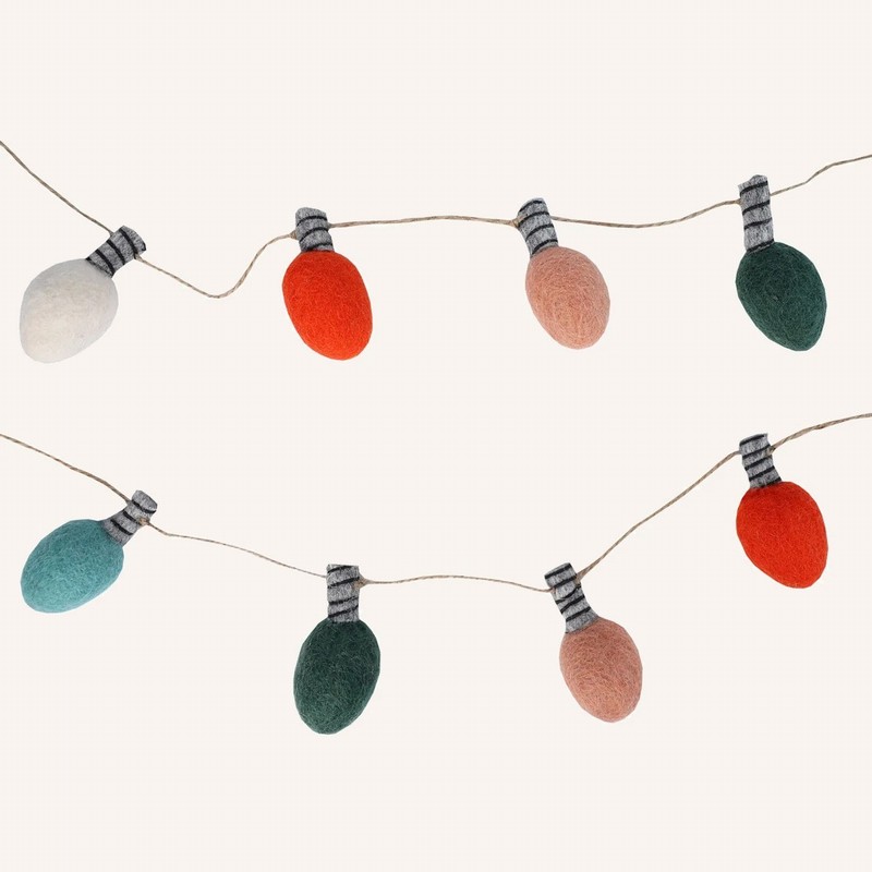 Felt Light Bulb Bunting - Bright - Image 2