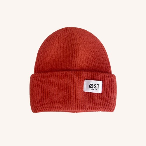 Clara Angora Beanie Blood Orange