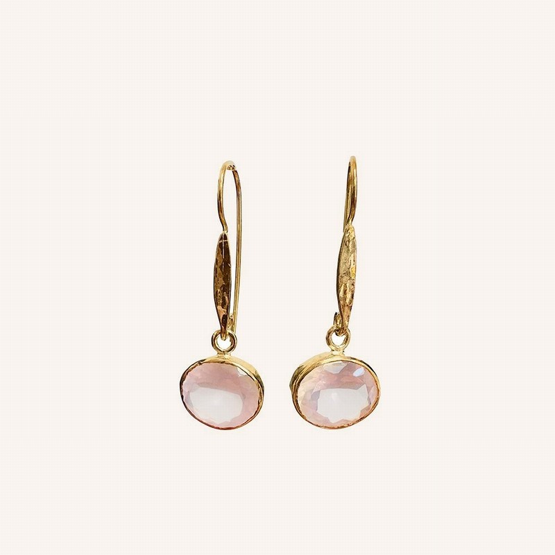 Rose Quartz Drop Earrings