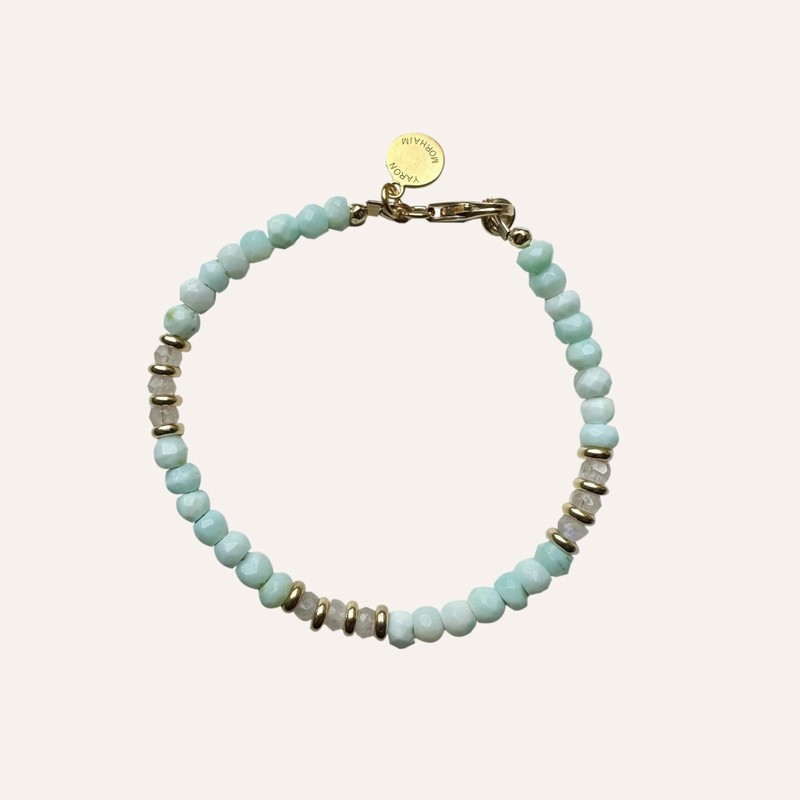 Peruvian Opal and Moonstone Bracelet