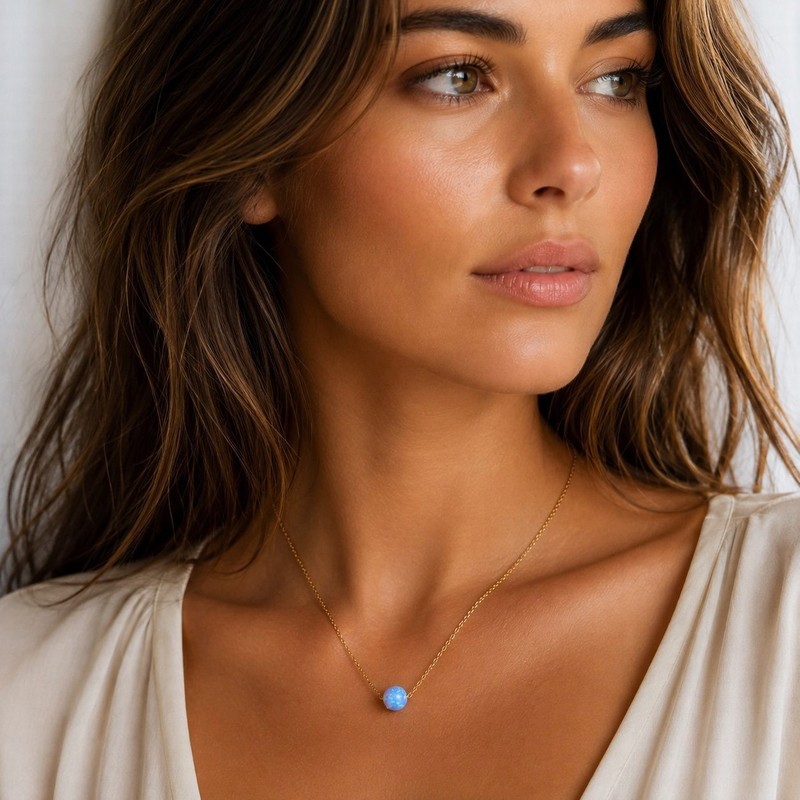 Opal Sphere Necklace - Image 2